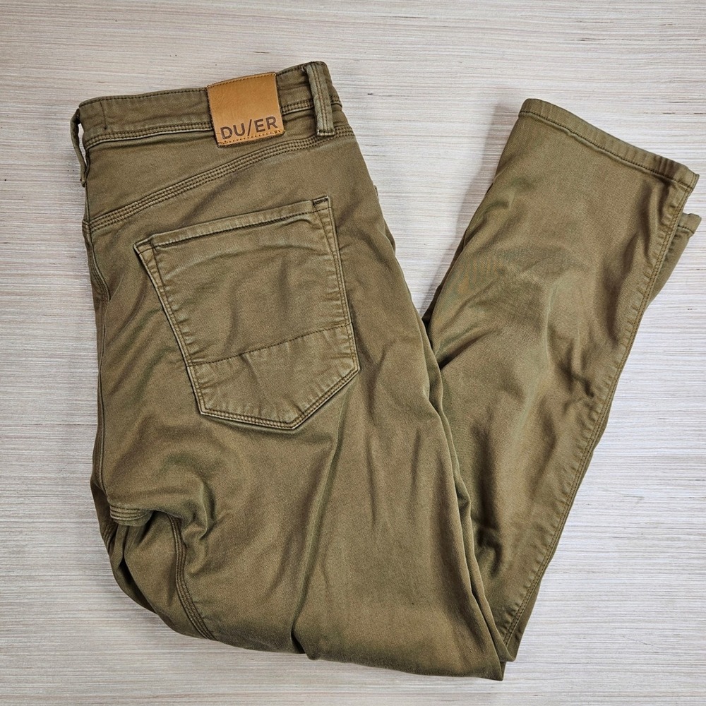 DU/ER N2X Relaxed Taper Pants Mens 36x28 Brown Performance Chino MFNR1002